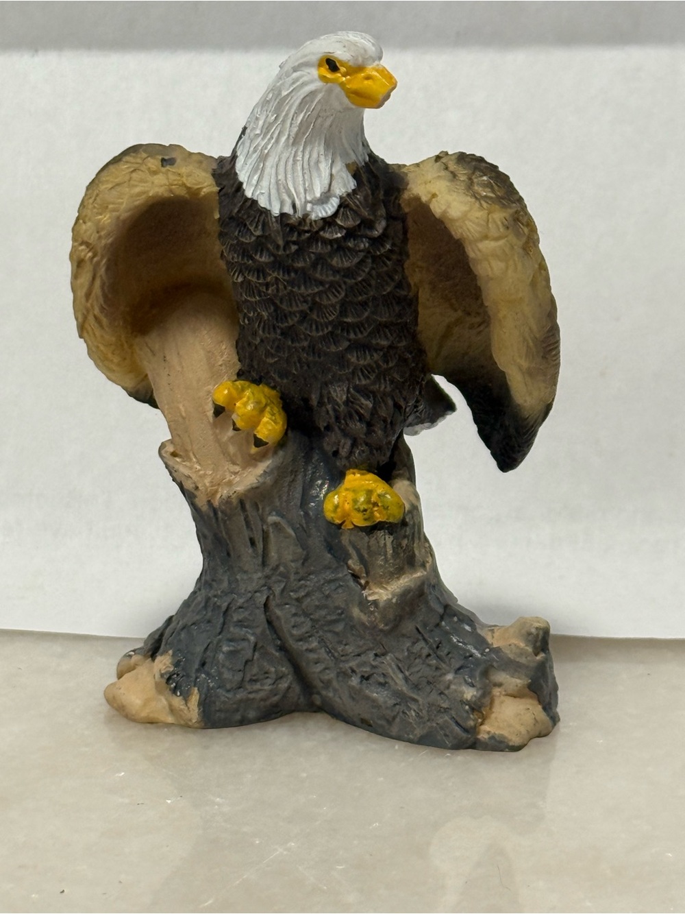 American Bald Eagle Figurine Resin Small 3" Tall Vintage Knickknack